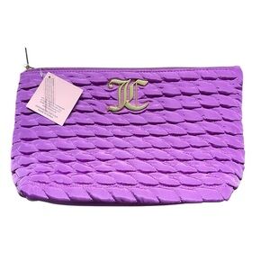 NEW Juicy Couture Purple Quilted Make Up Bag